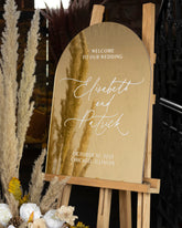 Arched Wedding Welcome Sign